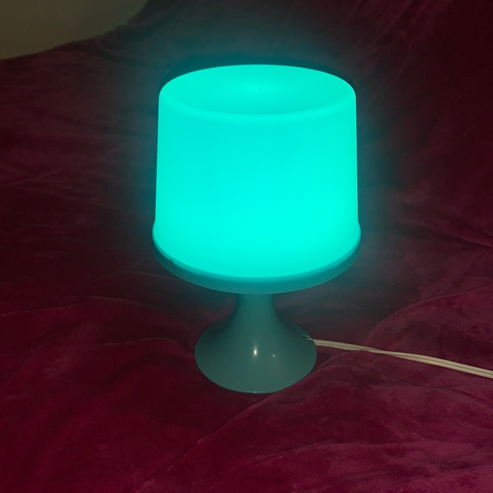 Cute Neon Blue plug-in Lamp- 10 inches